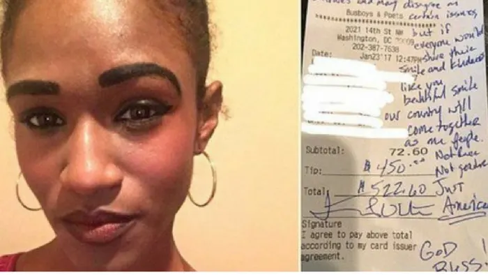 Black Waitress Served Dinner To Trump Supporters, But She Was Shocked When She Read THIS On Their Receipt
