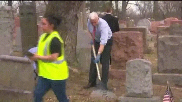Mike Pence Quietly Cleans Up Vandalized Jewish Cemetery, Media Is Silent