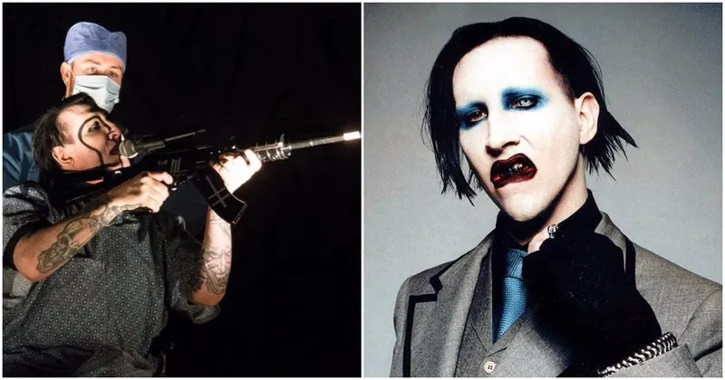 Sicko Marilyn Manson Points Gun Prop At San Bernardino Audience In Middle Of Concert