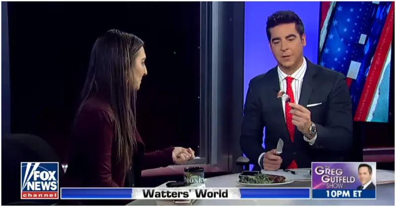 Watch: Fox News Host Eats A Steak While Debating Feminist-Vegetarian
